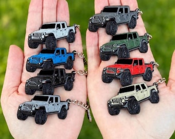 Jeep Gladiator Keychain Officially Licensed - Jeep Accessories Key Chain Fob Cover Mods Compatible with Jeep Gladiator 2023 2024 2025 2026