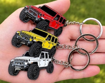 Jeep Wrangler Keychain Officially Licensed - Jeep Accessories JL Key Chain JKU Fob Rubicon 2026 2025 2024 2023 2022 Mod Gift Ideas Men Women
