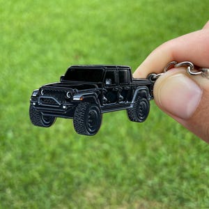 Jeep Gladiator Gunmetal Key Fob Key Chain Ring OFFICIAL LICENSED Au-To