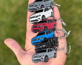 Dodge Durango Keychain – Officially Licensed - Dodge Accessories Key Chain Cool Gifts Men Women RT SRT Gift - METAL