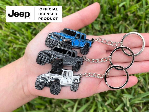 Jeep Gladiator Keychain Officially Licensed - Jeep Accessories Key Chain Fob Cover Mods Compatible with Jeep Gladiator 2023 2022 2021 2020