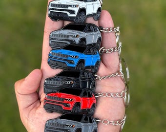 JEEP Compass Keychain – Officially Licensed – Jeep Accessories – Jeep Merchandise Gifts for Jeep Compass Owners