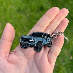 Bronco Keychain Accessories 4 Door Key Chain Fob Cover Cool Mods ...