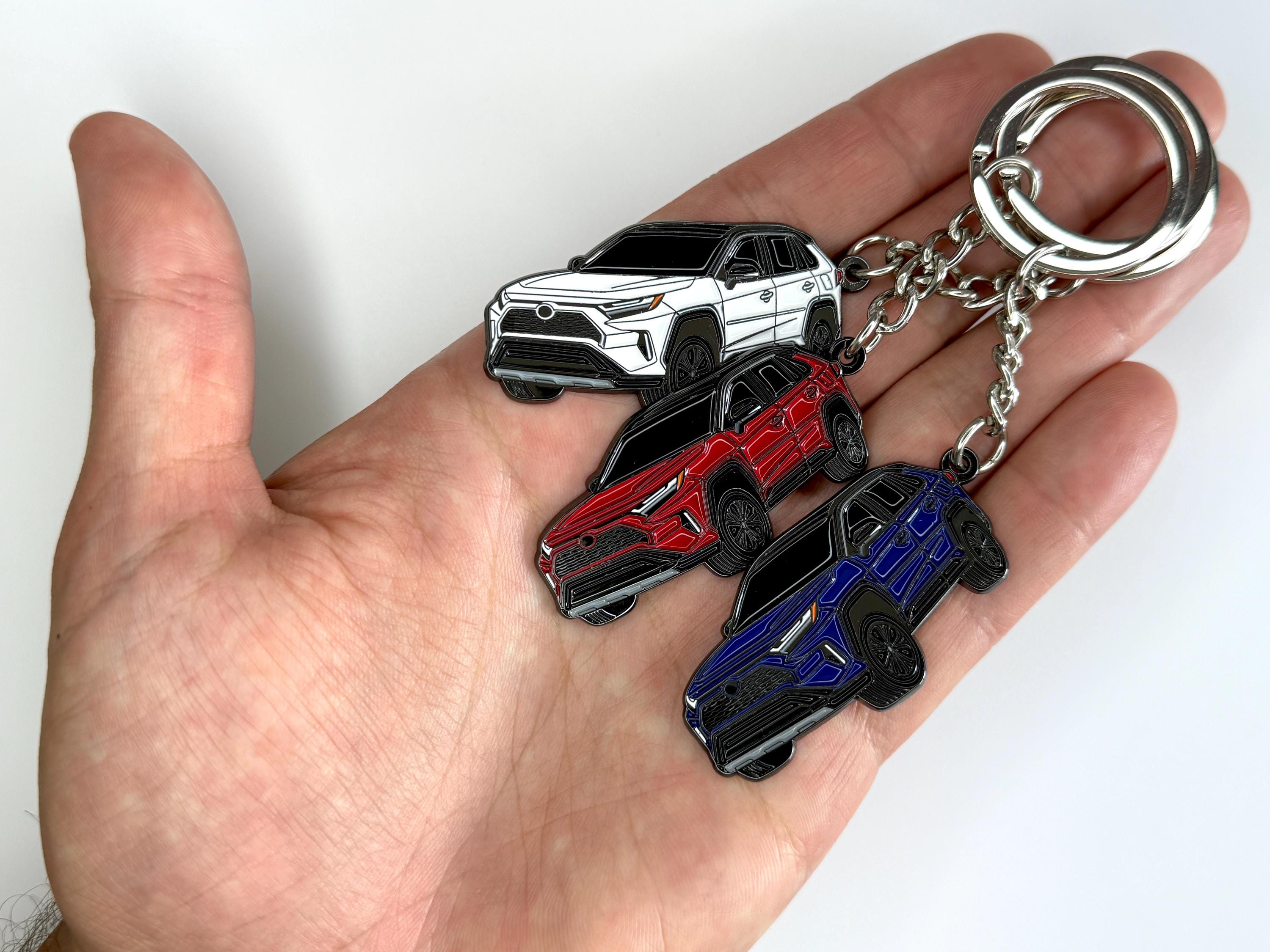 RAV4 Keychain - RAV 4 2025 Accessories Metal Key Chain Key Fob Cover ...