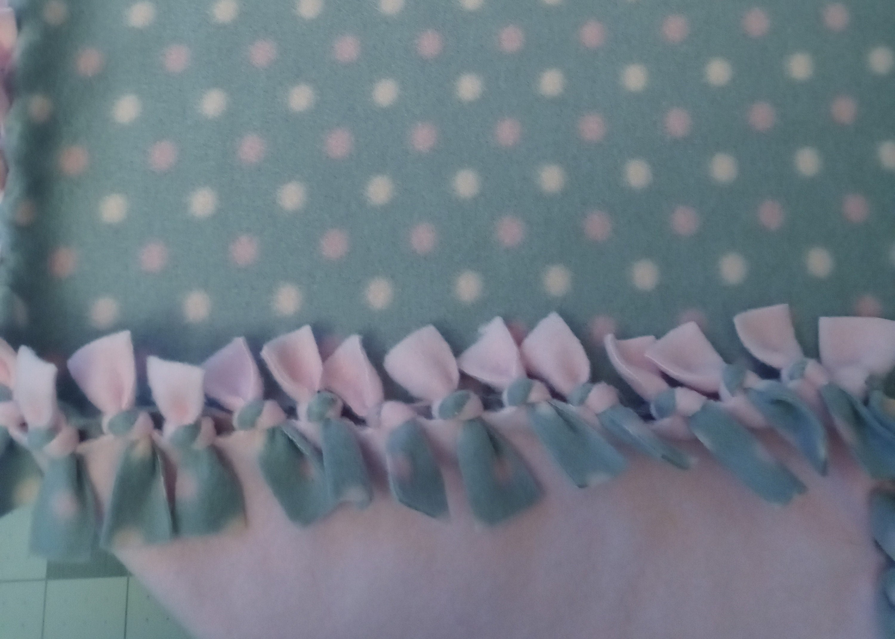 Pink Dot Baby Blanket Light Pink Dots Hand Tied Fleece Baby Cuddly