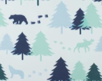 Handmade Fleece Tie Blanket: Cabin Lodge Moose Bear Design