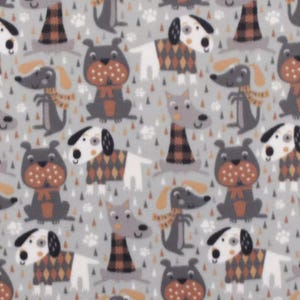 Hand Tied Blanket | Double Layered Fleece Pet Blanket | Brown Plaid Paws | Dog Fleece Blanket | Tie Pet Blanket | Dog Blanket | Tie Throw