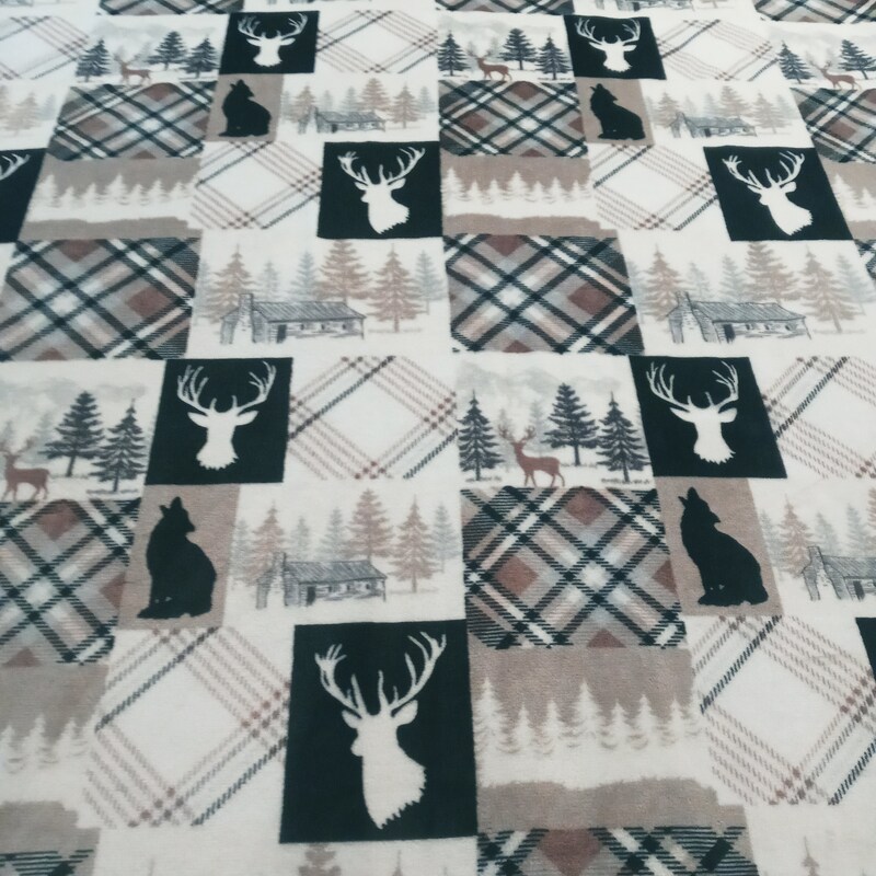 Whimsical Woodland Themed Blanket Sherpa
