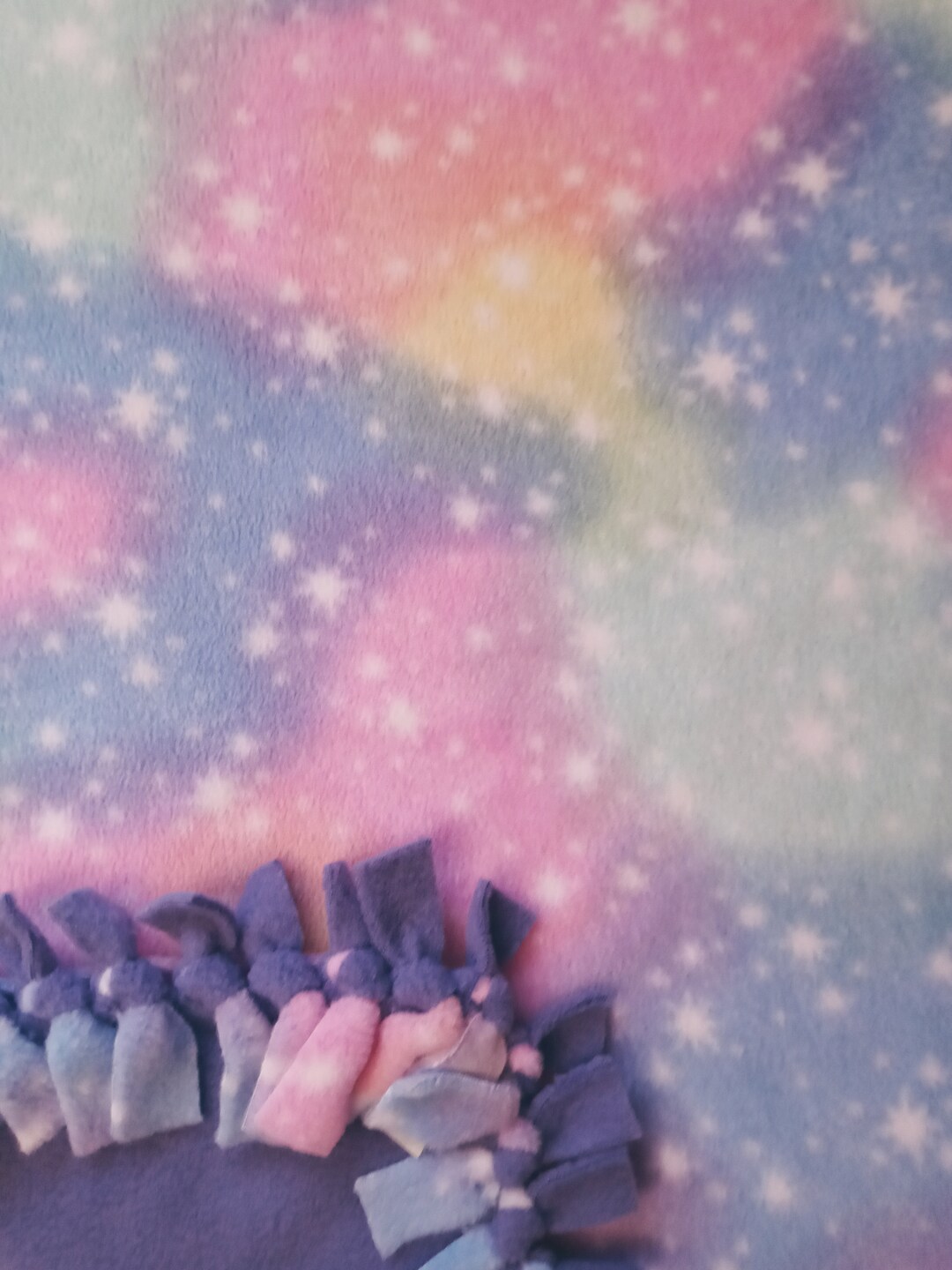 Fleece Baby Blanket Hand Tied Baby Blanket Cotton Candy Etsy