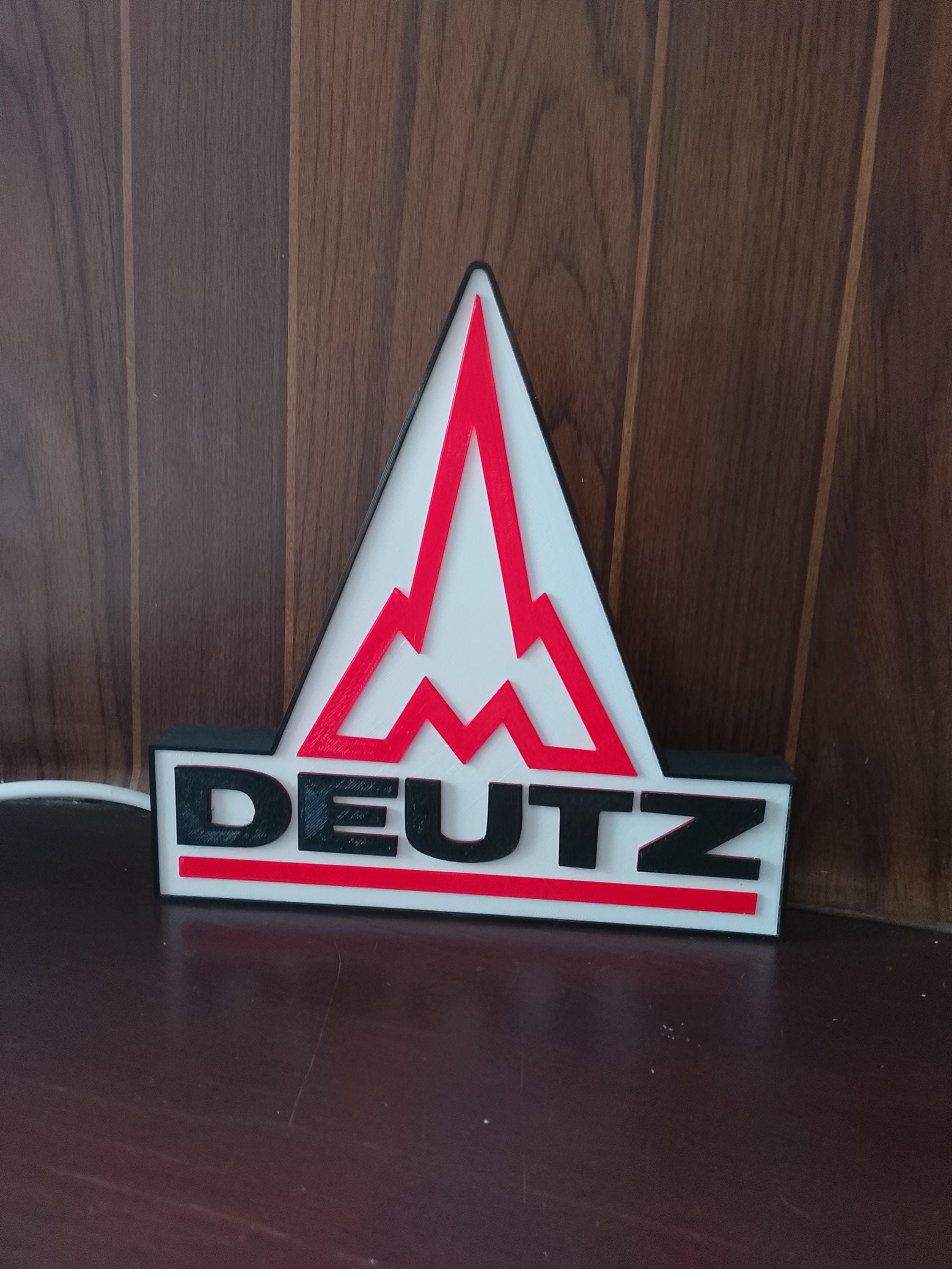 Adesivo Emblema Deutz Originale Per Trattore D6006 | Bianco Anni '70 | Made In Germany