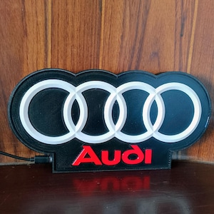 Audi mancave led logo, enhance your room!