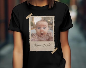 Camiseta con foto personalizada, camiseta Polaroid vintage personalizada, camiseta estilo retro de los 90.
