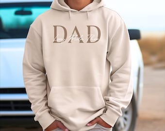 Moletom personalizado com bordado para o pai, nomes sobrepostos, presente personalizado para o Dia dos Pais