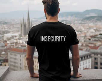 Insecurity Graphic T Shirt, Vintage Streetwear Tee, Unisex Slogan Shirt