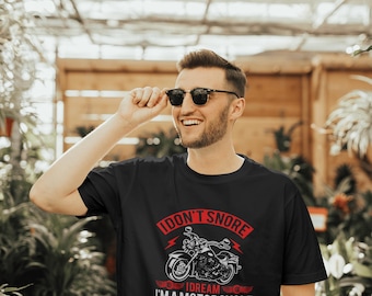 Camiseta unissex engraçada do sonho da motocicleta: presente para pai motociclista