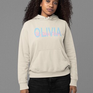 Personalised Embroidered Name Hoodie, Overlapping Design