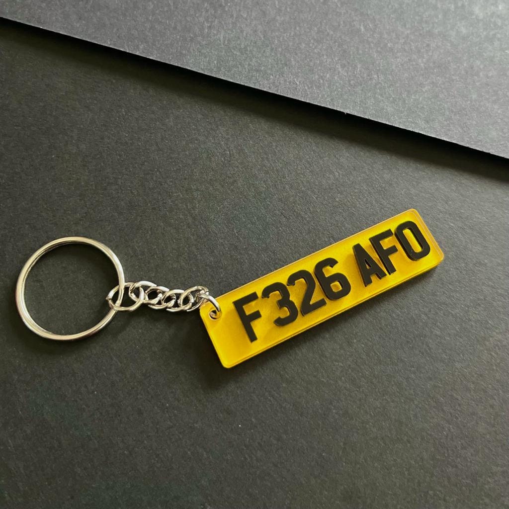 Custom Licence Plate Keychain Personalised Number Plate Etsy UK
