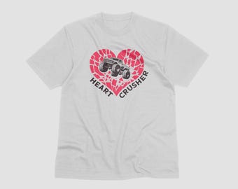 Camiseta de San Valentín de Heart Crusher Monster Truck