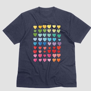 Love Heart Pattern Unisex T-Shirt, Valentines Day Shirt for Couple, Anniversary Gift for Her or Him, Valentines Day Gift, Heart Print Shirt