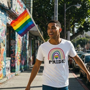Pride Rainbow Unisex T-Shirt, Pride Celebration Equality Unisex T-Shirt, LGBTQ Pride Apparel Gift Idea, Pride T-Shirt for Men and Women