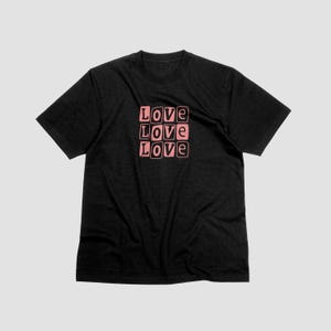 Love Love Love Unisex T-Shirt, Valentines Day Couples T-shirt, Valentines Shirt Gift, Cute Valentines Day Shirt, Love Valentines Graphic Tee