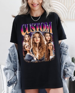 Personalised Bootleg Rap T-Shirt: Retro 90s Graphic Tee