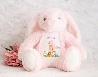 Personalised Bunny Plush: First Birthday Keepsake Toy