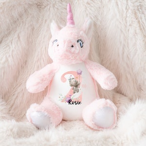 Custom Name And Year Plush Toy, Personalised Gift for Baby, Birthday Gift for Toddler, Personalised Teddy Bear Gift, Custom Plush Toy Gift