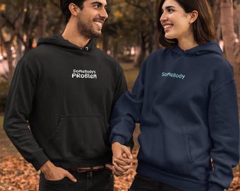 Felpe con cappuccio ricamate per coppie: manica con iniziale personalizzata, regalo di San Valentino