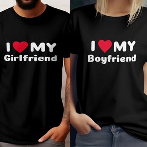 Ich liebe meine Freundin Freund Unisex T-Shirt, passendes Paar Valentines T-Shirt, ich liebe meine Freundin T-Shirt, ich liebe meinen Freund Shirt