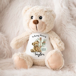 Personalised Teddy Bear for Baby Loss, In Loving Memory Teddy, Custom Baby Keepsake Gift, Angel Baby Memorial Keepsake, Memory Bear Gift