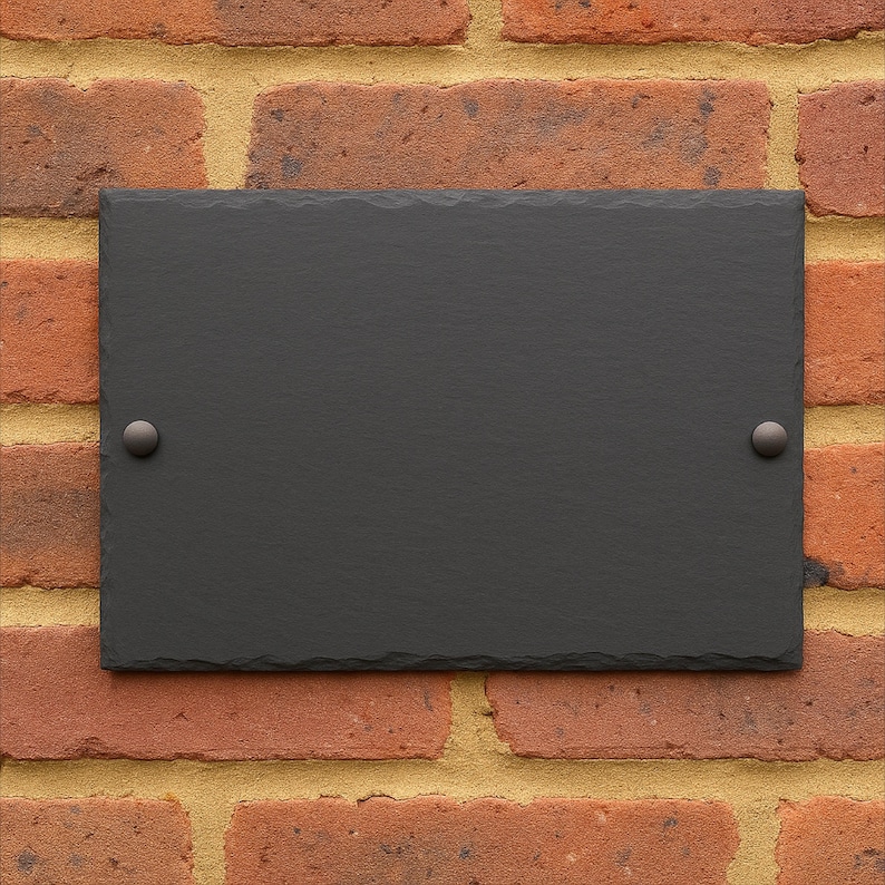 Personalised Natural Slate House Sign - in Blank Space