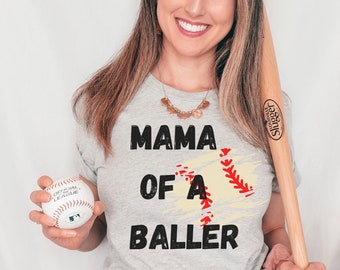 Mama Baseball Shirt, Mama of a Baller Shirt, Baseball Mama T-shirt, Game Day Tshirt, Mom Baseball Tee, Baseball T shirt, Baseball Mom Gifts