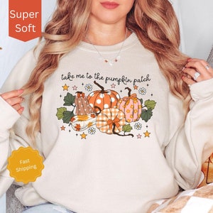 Fall Sweatshirt, Pumpkin Shirt, Cute Fall Sweater, Pumpkin Fall Shirt, Fall Pumpkin Top, Autumn Shirt, Fall Vibes, Pumpkin Patch Crewneck