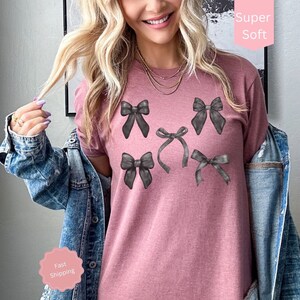 Coquette Black Bows Shirt, Preppy Coquette Shirt, Soft Girl Shirt, Dark Coquette Aesthetic Shirt, Cute Girly Bow Shirt, Coquette Clothing