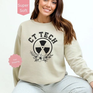 Floral CT Tech Sweatshirt, CT Technologist Sweatshirt, Ct Technician Shirt, CT Tech Crewneck, Radiology Sweatshirt, Cat Scan Tech Sweater