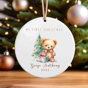 Baby First Christmas Bauble 2025, Baby&#39;s First Christmas Personal Gift, Baby&#39;s 1st Christmas Keepsake, Custom Baby First Christmas Gifted