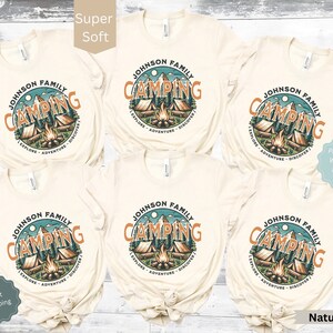 Custom Family Camping Shirts, Personalized Gift for Family Vacation, Matching Family Tshirts for Camping Trip, Family Reunion Vacay Shirt