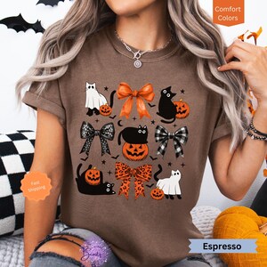 Comfort Colors Ghost Cat Halloween Shirt