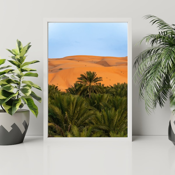 The desert sand dunes in the middle east  - Muscat Oman Sahara - digital print