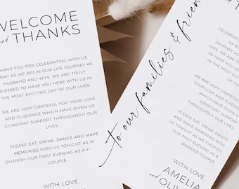 Destination Wedding Itinerary And Welcome Letter, Wedding Welcome Bag Note Wedding Timeline Editable Template, Digital Download, TEMPLETT