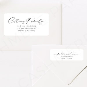 Elegant Envelope Label Template DIY Address Label, Minimalist Recipient Address Labels for Wedding Invite, Instant Download, Templett SPM10