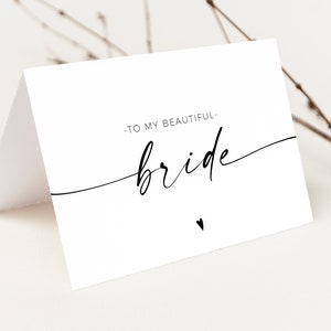 To My Bride Gift | To My Future Wife on My Wedding Day | Thank You Wedding Note from Groom to Bride | Wedding Day Card Editable | SPM08