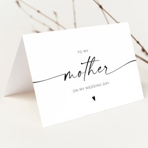 To My Mom On My Wedding Day |  Wedding Party Card | Thank You Wedding Card | Mom Wedding Day Card | Mother Of The Bride| Templett Editable