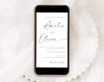 Digital Wedding Invitation | Online Invitation Template | Smartphone Evite | Eco-Friendly E-Invites |  Electronic Wedding | Digital Download