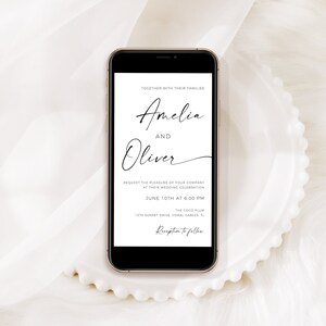 Digital Wedding Invitation | Online Invitation Template | Smartphone Evite | Eco-Friendly E-Invites |  Electronic Wedding | Digital Download