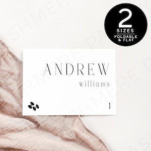 Menu Option Place Cards, Printable Seating Cards & Table Number, Wedding Place Cards With Meal Icons, Instant Download Wedding Place Cards