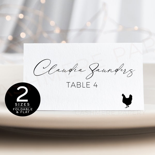 Wedding Place Cards With Meal Choice Etsy