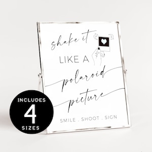Photo Guestbook Sign | Modern Minimalist Wedding Sign | How To Take A Photo | Load New Film | Photo Wedding Sign | 4 Sizes |Polaroid Wedding