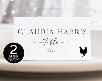 Personalized Wedding Place Cards With Meal Choice | Place Card With Meal Icon | Place Card Food Option | Place Cards Wedding Meal Choice